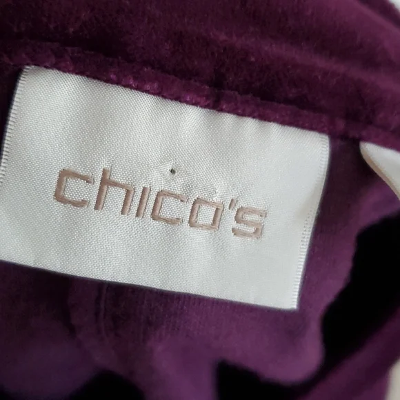 Chico's Stretch velvet like jacket - Picture 8 of 10
